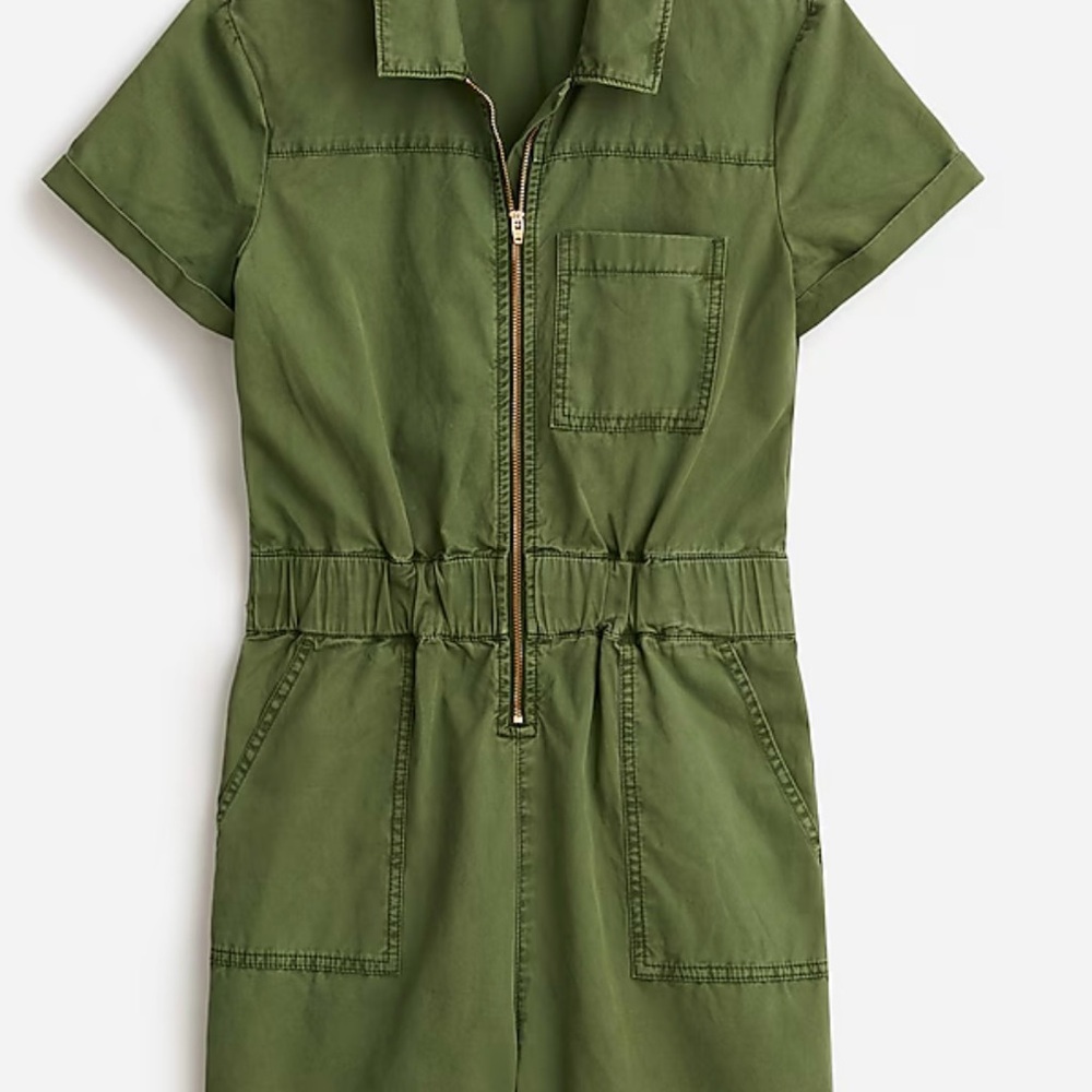 J. Crew Zip-Front Chino Romper 8